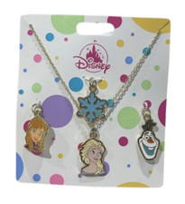 Disney Parks Frozen Elsa Anna Olaf Mixing Charms Necklace New With Tag