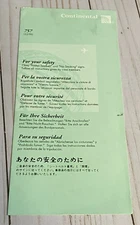 Continental Airlines Boeing 757 Safety Card - 12/99