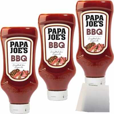 Papa Joe´s BBQ-Sauce 3er Pack 3x300ml Flasche usy Block