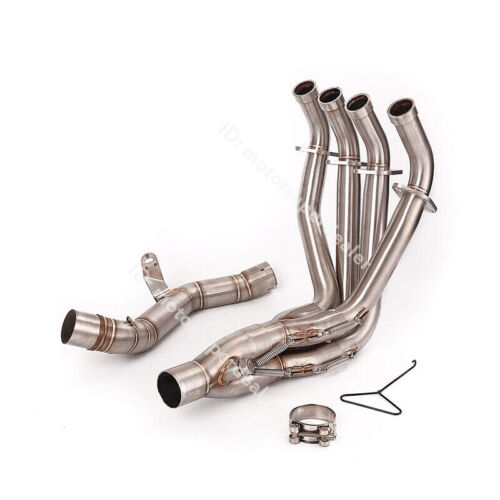 For Kawasaki Z900 2017-2022 Full System Exhaust Tips Black Tail Front Link Pipe - Picture 5 of 11