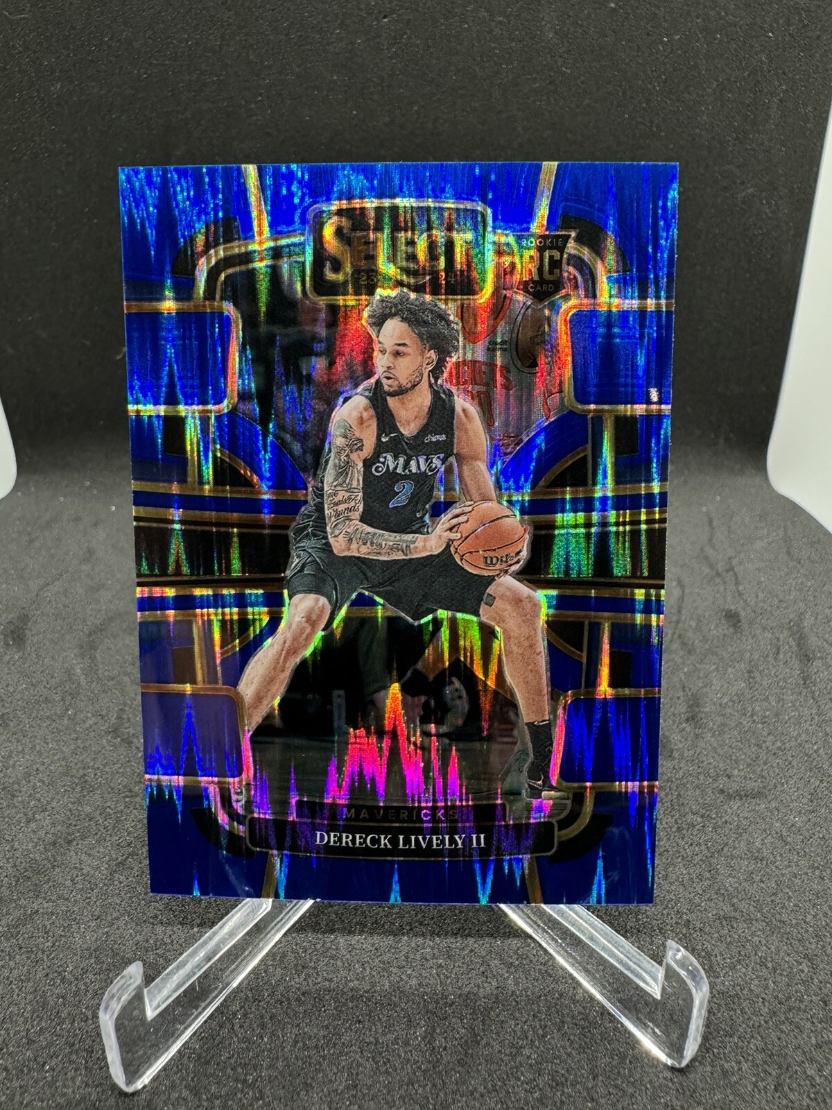 2023 Panini Select Dereck Lively II Concourse Blue Flash /99 RC #76 Mavericks