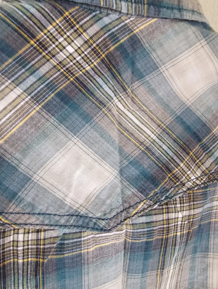 Camisa Canyon River Blues Para Hombre Talla S Pequeña Negra Blanca Azul A Cuadros Foto 4 de 4