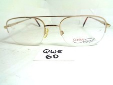 Nos Vintage Clear Vision Eyeglasses Frame Waltern/N Gold Half Rim QWE-60 