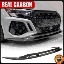 For Audi RS3 8Y Sedan 2022-2024 Dry Carbon Fiber Front Bumper Lip Chin Spoiler