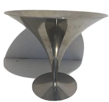 Mid Century Modern Arthur Salm Nickle Plated Silhouette Compote Bowl Dish 