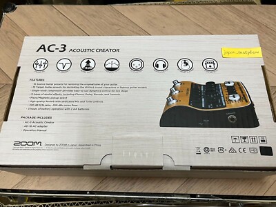 ZOOM AC-3 AC-3 Acoustic Creator USED美品 ZOOM Acoustic Creator AC-3 Preamp for Acoustic Guitar from