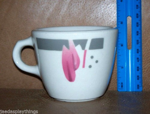 Vintage Wallace China Paradise Mug Cup Pink & Gray Restaurant Diner Ware 1945 - Picture 2 of 4