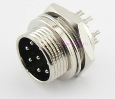 Microphone Mic Jack 8 Pin Male Panel Chassis Mount Connector - by W5SWL