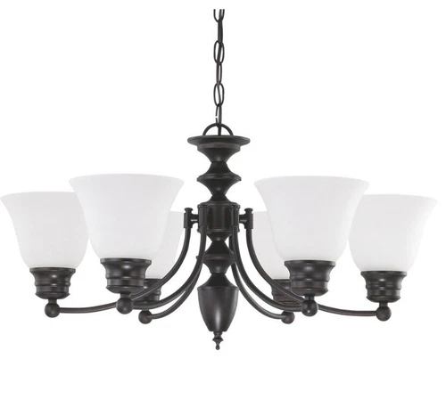 Nuvo Lighting 60/358 Empire 6 Light 26 inch Old Bronze Chandelier Ceiling Light - Picture 2 of 3