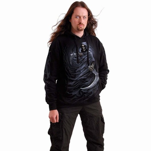 Spiral Double Death Men's Black Reaper Hoodie • Ships in 2-4 Weeks • Gothic - Picture 3 of 3