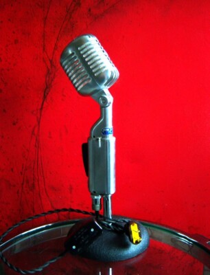 Vintage 1957 Shure 55S dynamic cardioid microphone custom LED lamp