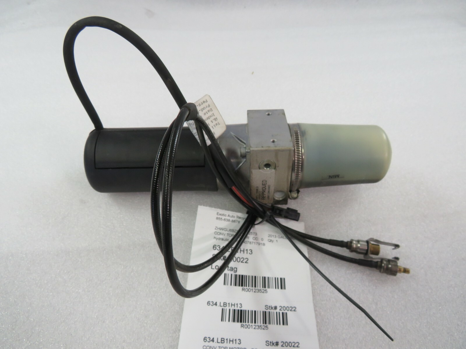 Lamborghini Gallardo, Convertible Top Hydraulic Pump, P/N 407871791B