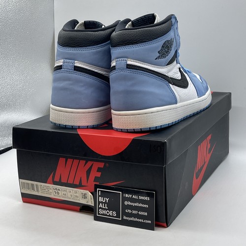 Size 10 - Jordan 1 Retro OG High University Blue White Suede Leather (555088-134 - Picture 5 of 9