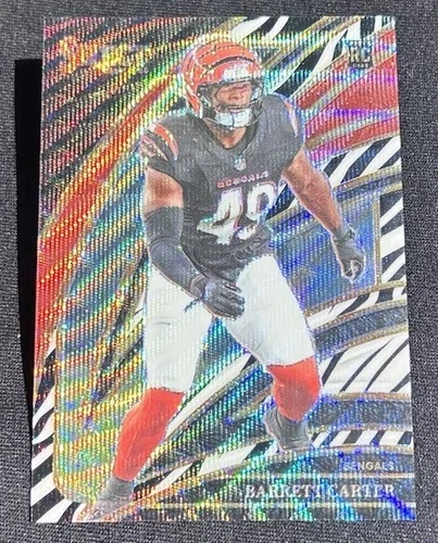 2025 Panini Select - Club Level Barrett Carter #258 Zebra Prizm (RC)