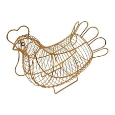 Metal Wire Egg Basket Food Storage Basket Chicken Shaped Egg Basket Hen Shaped 19.10 per metre
