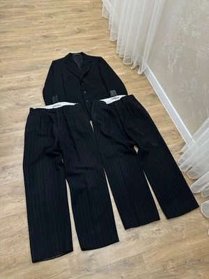 Vintage Antique 1950s Men's 3 pieces Striped wool suit Size: S-M - Image 1 of 4