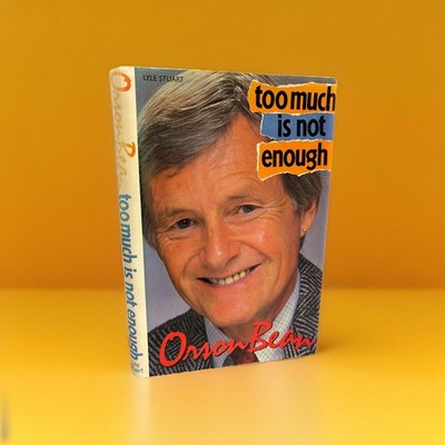 *Signed* Too Much Is Not Enough by Orson Bean HC/DJ 1988 1st