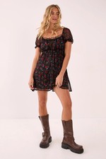 Nastygal Black Mini Dress Womens Daywear Dresses