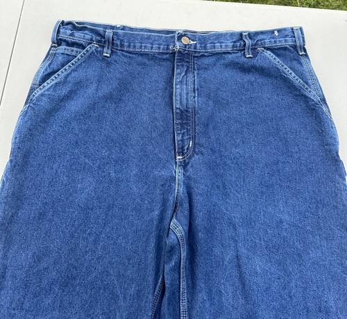 VTG 2005 Carhartt Mens Denim Carpenter Jeans B13 DST 40x32 White Thread Not Worn - Picture 5 of 23