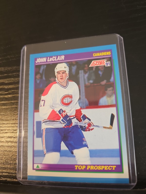1991-92 Score Canadian Top Prospect John LeClair #343 Rookie RC Canadiens