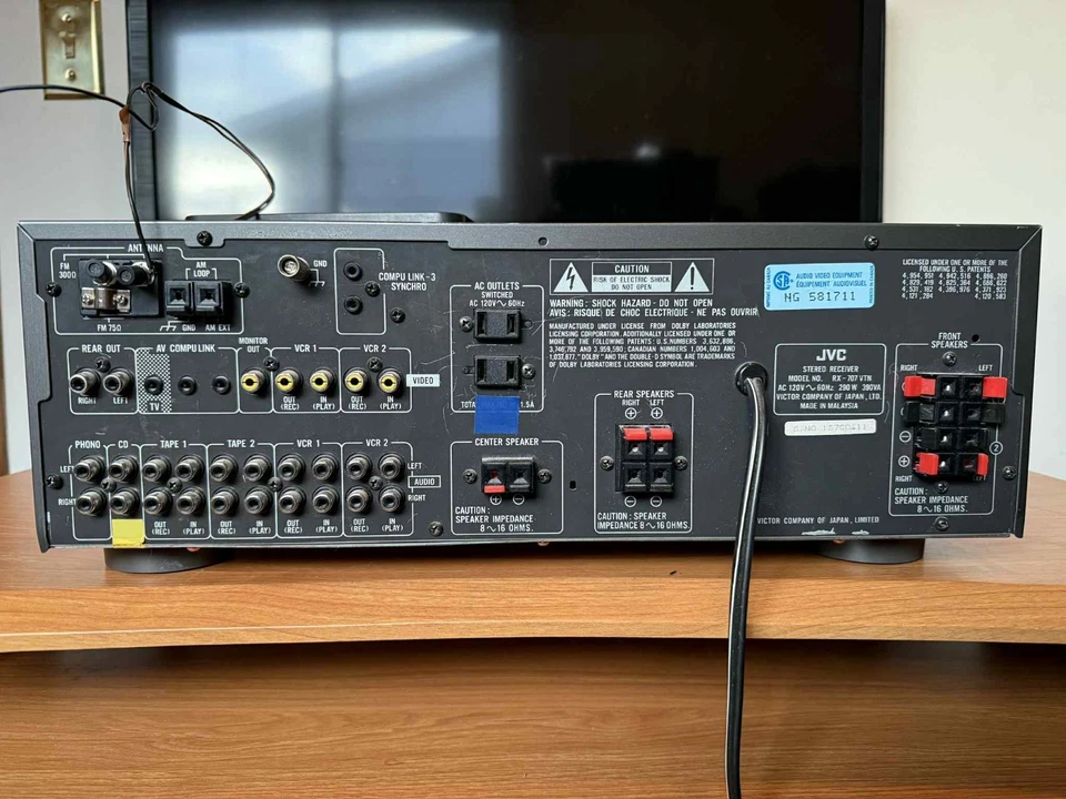 JVC RX-707VTN Digital Surround Receiver | Dynamic Super-A | Dolby Pro Logic |... - Image 3 of 4