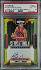 2024 Prizm Sensational Signatures Gold /10 Jonathan Mogbo PSA 10 GEM MT Auto 1o2