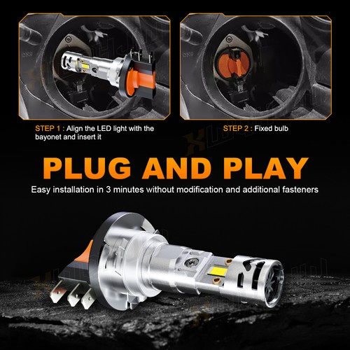 H15 LED Bulbs High Beam DRL Headlights Conversion Kit 40W 6000K Super Bright - Picture 10 of 10