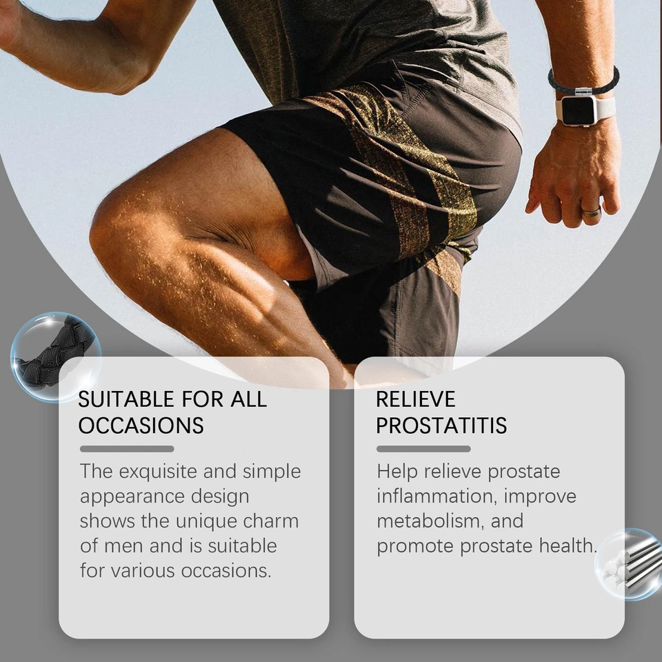 Prostate Care Bracelet Men's Energy Healing Wellness Therapy Adjustable Design - Image 3 of 4