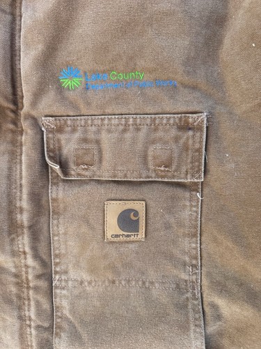 Vintage Carhartt Jacket Mens 4XL Arctic Sandstone Quilt Canvas Duck Coat USA 90s - Picture 5 of 16