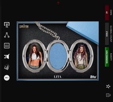 DIGITAL Topps WWE Slam 25 - EVOLUTION THEN & NOW MAT RELIC Blue - LITA