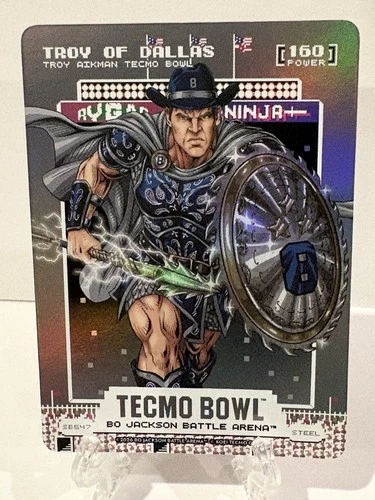 Bo Jackson Battle Arena Tecmo Bowl Troy of Dallas Scoreboard Steel SP Aikman
