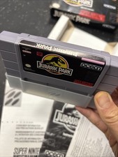 Jurassic Park CIB Complete SNES Box Manual Reg Card Great Shape