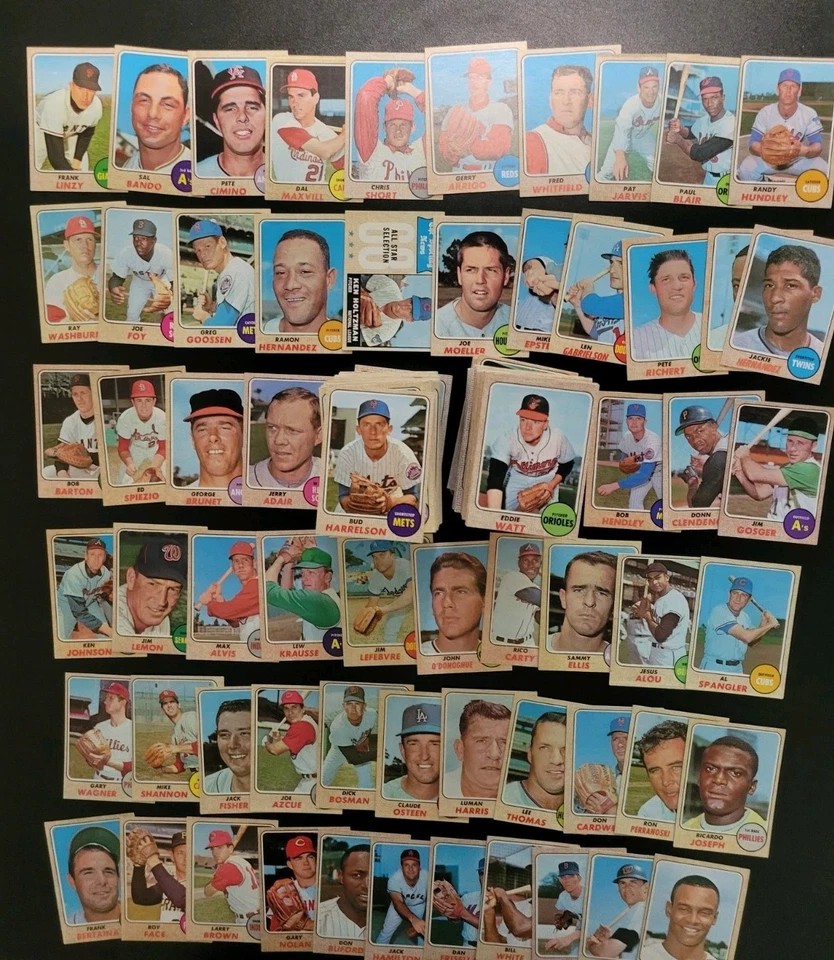 Tarjetas de béisbol 1968 Topps - Lote de 327 tarjetas - con Bud Harrelson y Eddie Watt Foto 3 de 4