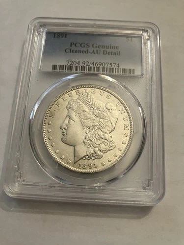 1891 Morgan Silver Dollar / AU Detail