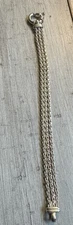 Sterling Silver 3 Chain Woven Bracelet Signed Milor Italy 7.25” Long 20.2 Grams