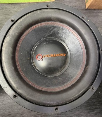 Q Power Super Deluxe 12  Subwoofers Dual Voice Coil 3000W Pair Untested