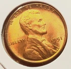 1951-P Lincoln Wheat Cent Penny GEM RD BU From an Original Bank Roll