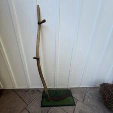 Antique 1800s Farm Scythe Sickle Hand Tool – Forged Iron Blade Rustic Decor