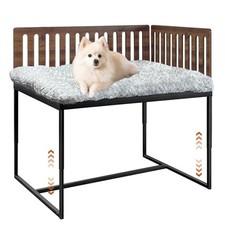 Beside Dog Bed,2 Panels Adjustable Height Dog Bunk Beds,25.5   x18 8