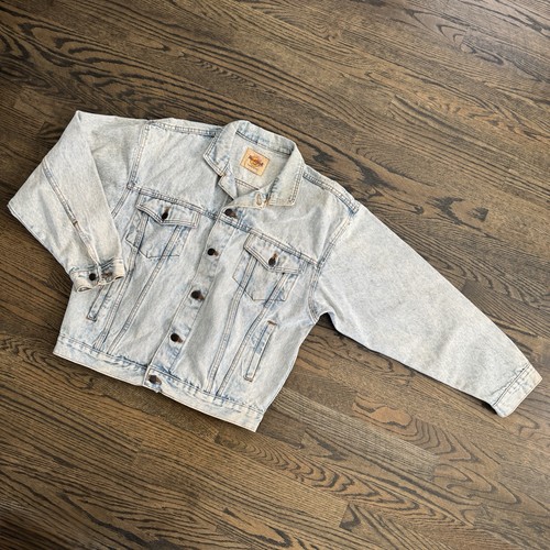 HARD ROCK CAFE Vintage Orlando bestickt Acid Washed Denim Jeansjacke Save Planet - Bild 15 von 15