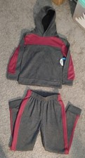 Boys Size 12 Tony Hawk Sweat Outfit Gray  Maroon Long Sleeve