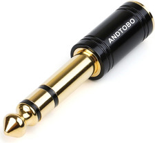 1/4'' 6.35Mm Male to 1/8'' 3.5Mm Female Stereo Audio Jack Pure Copper Adapter