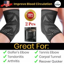 2 Pcs Elbow Brace Compression Support Sleeve Fit Arthritis Tendonitis Joint Pain