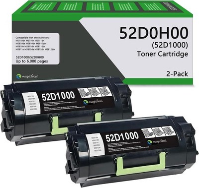 52D1000 Black Toner Cartridge 2-Pack Lexmark MS710