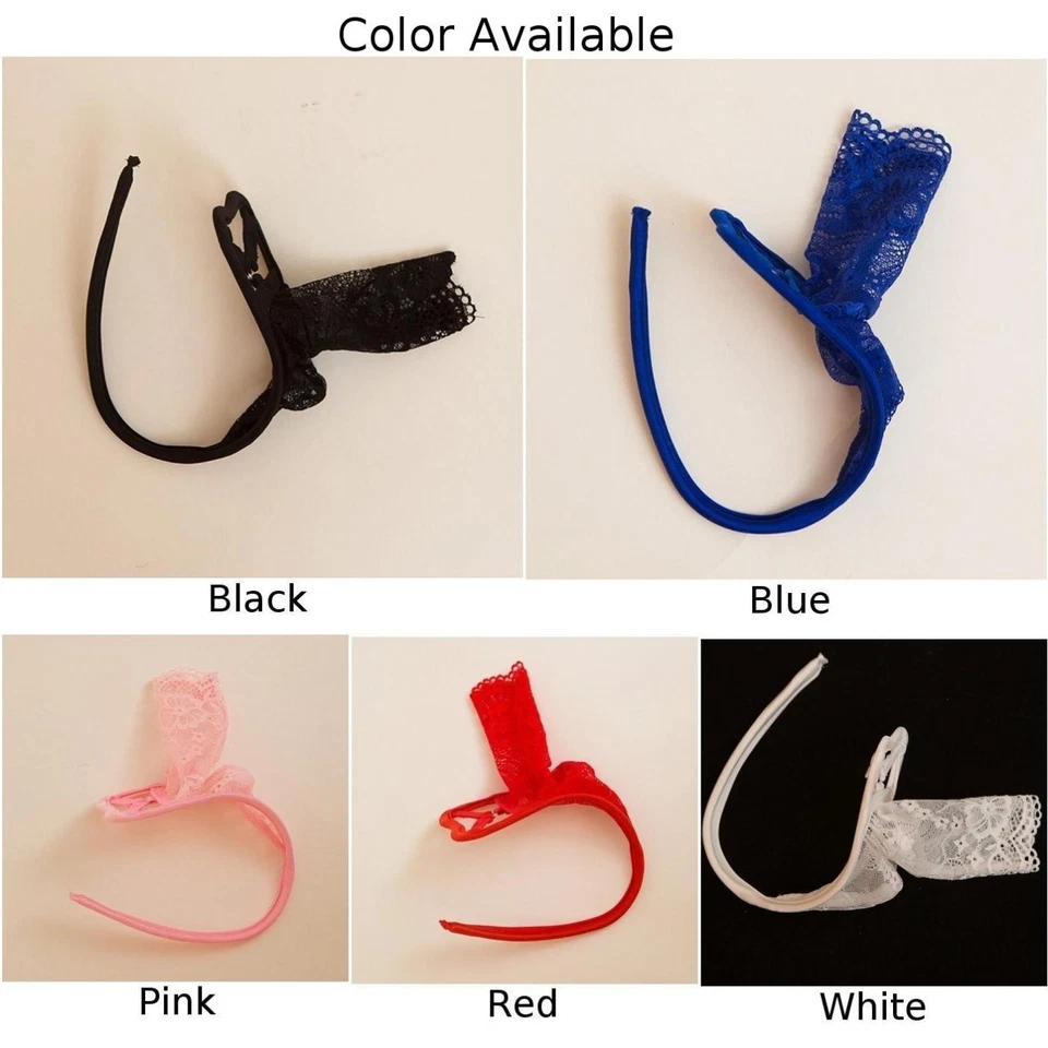 Herren Spitze durchsichtig G-String C String TBack Tanga Ausbuchtung Beutel Unterwäsche Höschen - Bild 3 von 4