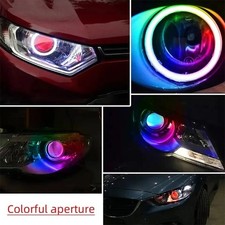 Rgb 80mm Led Angel Eye Lights Halo Rings App Control Headlight Drl Assembly Kit