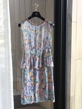 Chanel Silk Multicolor Sleeveless Dress Pre-Owned