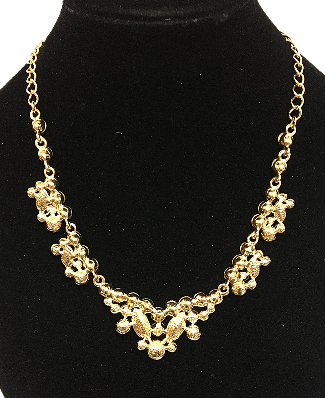 Multicolor Crystal Cluster Statement Necklace & D… - image 6