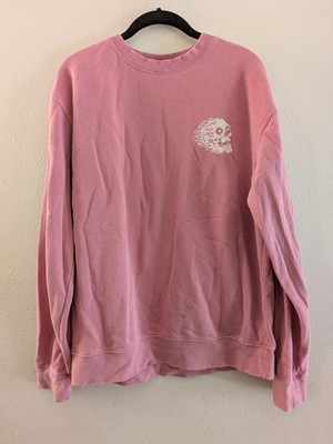 Liquid Death M Mountain Water Sweatshirt Adult Pink Graphic Skull Mens Crewneck