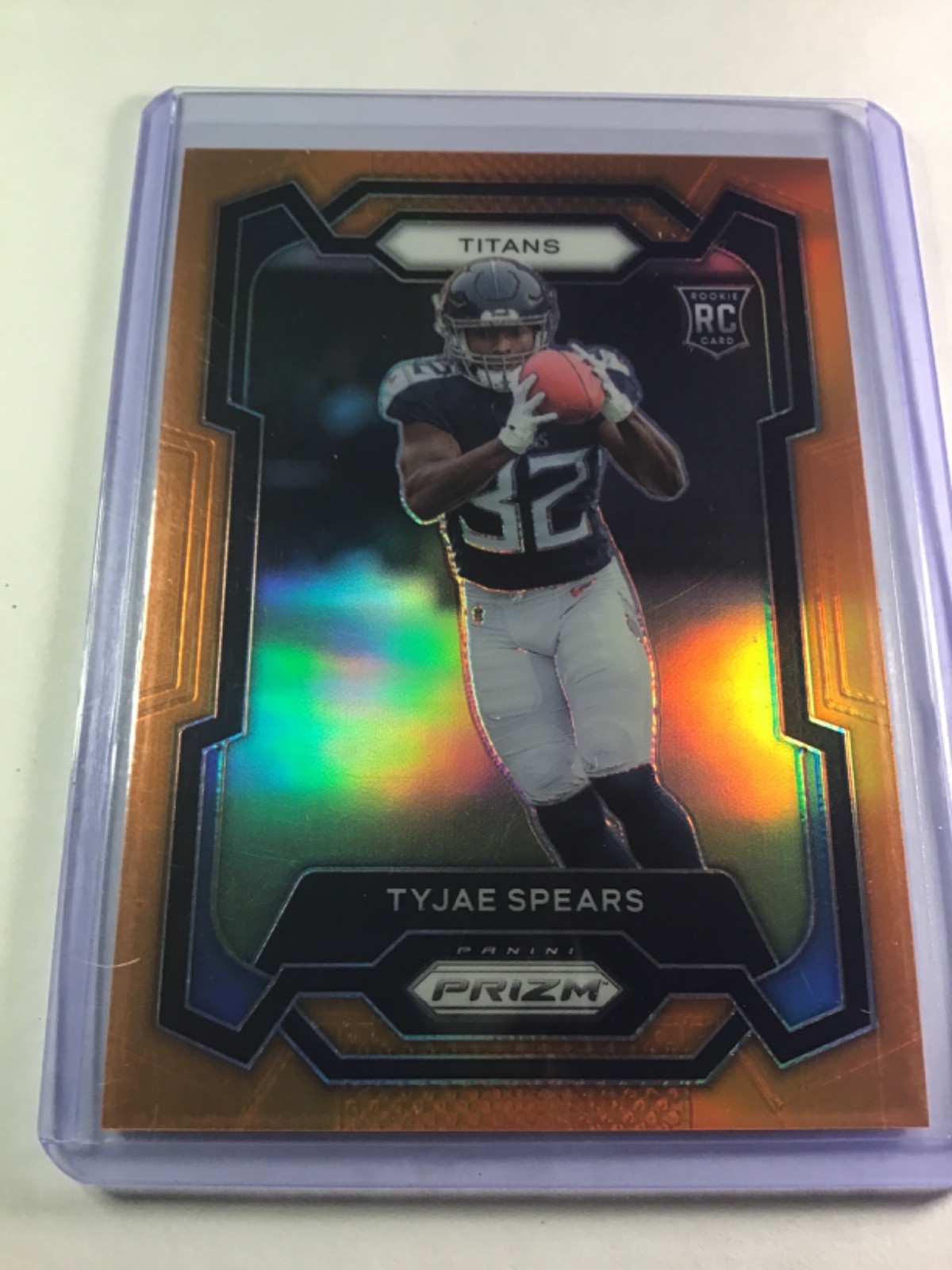 2023 Panini Prizm Rookie #396 Tyjae Spears Titans RC Orange Prizm 094/249